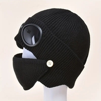 Meilleures ventes – Bonnet tricoté avec masque intégré, prêt à l'emploi – Ensemble chaud et coupe-vent en acrylique pour l'hiver – MOQ 200 – Expédition rapide