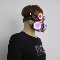Lunettes LED Pixel Masque Punk Lunettes 366 Modes Tunnel Lumières Masque Cosplay Bar Lumineux Costume Accessoires Rechargeable