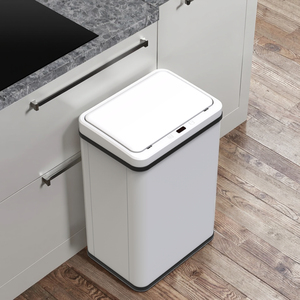 50L Electronic Stainless Steel Trash <b>Bin</b> with Sensor Lid New Foldable Design for Indoor Use Home Office Kitchen Bathroom <b>Bedroom</b> - Product Image 3