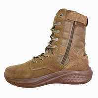 Bottes de désert HBA32 pour homme, super légères, couleur coyote brun café foncé, chaussures d'entraînement, bottes tactiques, semelle extérieure en caoutchouc + EVA
