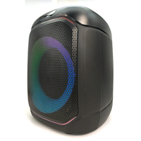 Enceinte portable en plastique de 8 pouces, système audio actif de 200 W, amplificateur de fête avec lumière LED