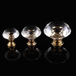 Toptan temizle kristal elmas kolu mobilya dolap tek delik kolu topuzu - Product Image 2
