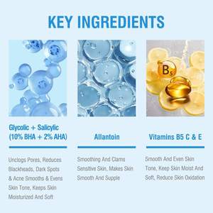 Tampons exfoliants doux et lisses pour le visage à l'acide salicylique-glycolique, personnalisés OEM/ODM, en <span class=keywords><strong>coton</strong></span> - Product Image 4