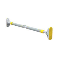 PINJIAN Barre de traction horizontale réglable pour cadre de porte, avec poignées confortables, épaissie et renforcée, pour exercices de musculation et dips