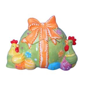 Creative <strong>Egg</strong> Basket Chicken <strong>Hen</strong> Ceramic Kitchen Decor Novelty Vintage Storage <strong>Easter</strong> Thanksgiving Mother's Day Reusable Security - Product Image 1