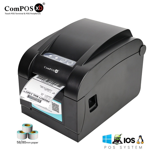 Cheap Direct Thermal Printer 58/80mm A4 Portable T Shirt Receipt Barcode Price Label Sticker USB 3-inch 203dpi