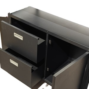Carrito de barbacoa metálico para exteriores con almacenamiento y ruedas, carrito de cocina con encimera de acero inoxidable y almacenamiento para barbacoa. - Product Image 5