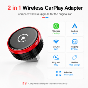 Adaptador Inalámbrico 2 <span class=keywords><strong>en</strong></span> 1 para CarPlay y Android Auto, Conexión USB Plug and Play, Adaptador USB-A a Tipo-C Gratuito - Product Image 5