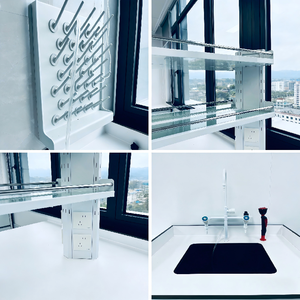 Mesa de Laboratorio con Encimera de Cerámica Resistente al Calor y a la Corrosión, Estructura Completamente de Acero, Banco Experimental para Laboratorio de Química - Product Image 5