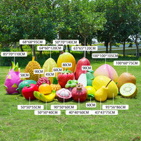 Buitentuin simulatie groenten fruit glasvezel sculptuur boerderij fruitwinkel aardbei kers model decoratie ornamenten