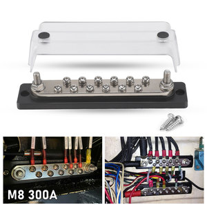Barra de Cobre de 12 Canales CNSPEED M8 300A DC para Batería Negativa de RV, Yates y Automóviles - Product Image 1