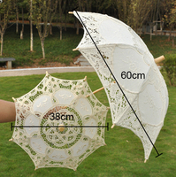 Parasol en dentelle blanche 33-76 cm pour décoration de mariage, accessoire de mariée, parasol artisanal, pare-soleil pour femmes et adultes
