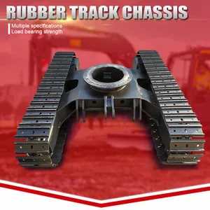 Chassis Of Tracked Unmanned Vehicle Platform Crawler Rubber Track Platform Robot Car