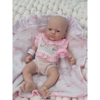 Poupée Bébé Fille en Silicone Corps Entier de 12 Pouces, Micro Prématurée, Modèle Alisa, Réaliste, Reborn, Surprise, Anti-Stress, Modifiable pour Enfants