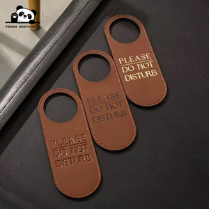 Veuillez ne pas déranger - Panneau de <span class=keywords><strong>porte</strong></span> de <span class=keywords><strong>chambre</strong></span> d'hôtel personnalisé avec logo - Panneau double face en cuir avec numéro de <span class=keywords><strong>porte</strong></span> pour hôtel - Product Image 3