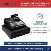 Longfly Old Style Caisse Enregistreuse POS Machine Rétro Old Sharp Caissier Terminal