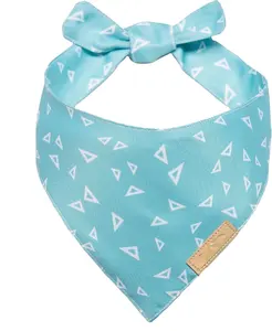 Sciarpa per animali domestici in cotone 100% design all'ingrosso logo soft puppy triangle bandana per cani da compagnia stampata personalizzata