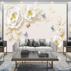 Papier peint mural de fond de télévision européenne 8D Papier peint décoratif simple pour le salon, la chambre à coucher et le cinéma - Product Image 3