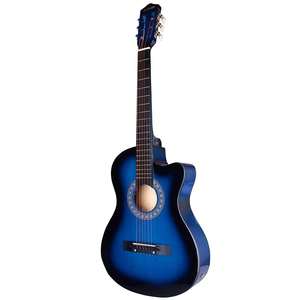 <span class=keywords><strong>Guitarra</strong></span> Folk Electroacústica de 38 Pulgadas con <span class=keywords><strong>Cuerdas</strong></span> de Acero, Cuerpo Completo de Tilo, Ecualizador y Accesorios para Instrumentos Musicales de Madera - Product Image 3