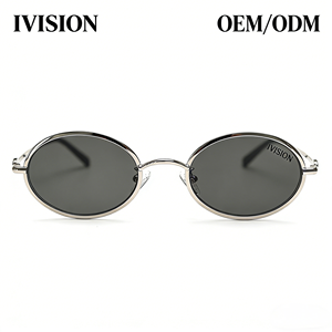 OEM/ODM 2460 Nouveaux lunettes de soleil ovales à monture large 100% métal UV400, tendance unisexe, forme concave, style urbain, luxe - Product Image 1