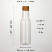 Bouteilles réutilisables personnalisées en PET pour thé et jus 150ml/200ml/250ml avec bouchon à vis et impression sérigraphique SYZ D-26