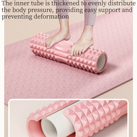 Rouleau de massage en mousse pour yoga, outil de relaxation musculaire, bâton de massage à dents de loup, rouleau de yoga creux en PVC