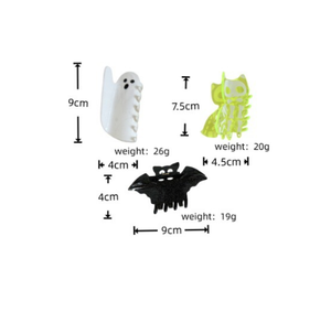 Nuevas Pinzas para el Cabello de Halloween con Forma de Murciélago, Fantasma y Tiburón, con Luces, Accesorios para Disfraces de Cosplay para Niños, Fiesta de Halloween - Product Image 6