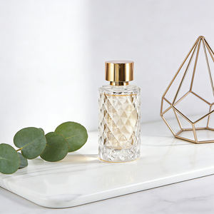 Elegantes y Exclusivos Frascos de Perfume de Vidrio Transparente de 80 ml, Cilíndricos, Vacíos, con Pulverizador - Product Image 3