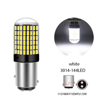 Ampoules de frein LED haute intensité YOCITA 1156 144SMD 3014 pour voiture 12V, nouvelle génération, courant constant, anti-coup de couteau, marche arrière, 124 Spider Abarth 9W