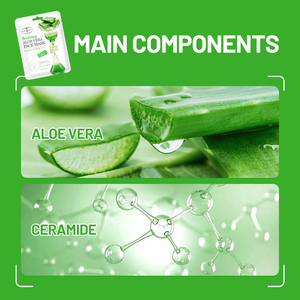 Mascarilla Facial Calmante de <span class=keywords><strong>Aloe</strong></span> <span class=keywords><strong>Vera</strong></span> Aichun Beauty con Ceramida, Alivia el Enrojecimiento, Equilibra los Niveles de Grasa y Humedad, Repara la Piel - Product Image 4