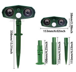 Ngoài trời năng lượng mặt trời Powered không thấm nước động vật <span class=keywords><strong>Repeller</strong></span> trang trại Dog rodent điều khiển siêu âm động vật <span class=keywords><strong>Repeller</strong></span> cho chuột Mèo chim khỉ - Product Image 2