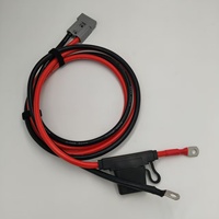 6AWG Suhu Tinggi 200 ° Kabel Sambungan Baterai C dengan Tempat Sekring Inline dan Konektor Cepat 2-Pin untuk ESS