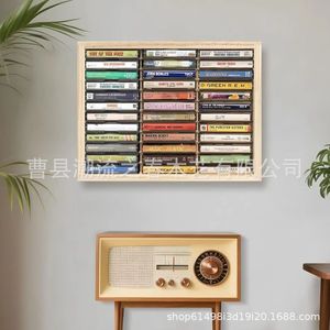Simple wooden multi-layer CD storage box, home desktop wooden <b>record</b> organizer, <b>standing</b> solid wood CD display rack - Product Image 2