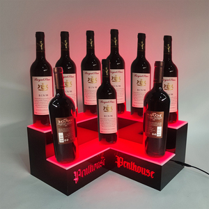 Exhibidor de Botellas de Licor Acrílico con Iluminación LED Personalizada, 2 Estantes, Base RGB para Bebidas Alcohólicas y Cócteles, con Control Remoto - Product Image 2