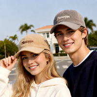 Casquette de baseball en velours côtelé brodée style rétro simple, douce et agréable pour la peau, idéale pour les voyages en extérieur et le quotidien, protection solaire.