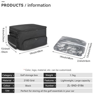 Organizador de Maletas de <span class=keywords><strong>Golf</strong></span> de 2 Niveles Personalizado, Organizador de <span class=keywords><strong>Golf</strong></span> Impermeable con Compartimentos Separados para Guardar Accesorios, <span class=keywords><strong>Bolsa</strong></span> de Almacenamiento de <span class=keywords><strong>Golf</strong></span> - Product Image 2