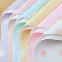 Papier d'emballage pour bouquet de fleurs imprimé marguerite coréenne, imperméable, fournitures pour fleuristes, vente en gros