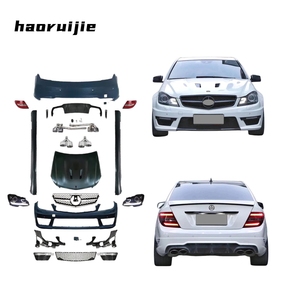 Kit carrosserie haute qualité pour <span class=keywords><strong>Mercedes</strong></span> Benz Classe C W204 C260 C200 C300, pare-chocs avant modifié <span class=keywords><strong>C63</strong></span> <span class=keywords><strong>AMG</strong></span>, calandre, 2008-2014, compatible OEM - Product Image 1
