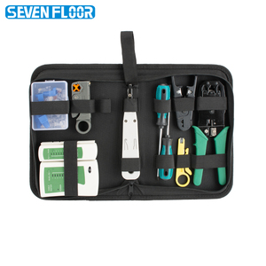 Bộ dụng cụ mạng tự làm 12 trong 1 với cáp mạng LAN Cat5 Cat5e trong túi, cáp UTP STP RJ45 RJ11 RJ12, dụng cụ mạng bằng thép carbon, bộ dụng cụ ép mạng - Product Image 2