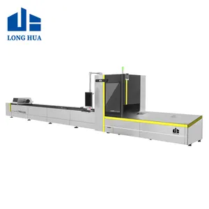 LONGHUA เครื่องตัดท่อเลเซอร์ Cnc 1000W 3000W,เครื่องตัดท่อเหล็กไฟเบอร์เลเซอร์6 Kw