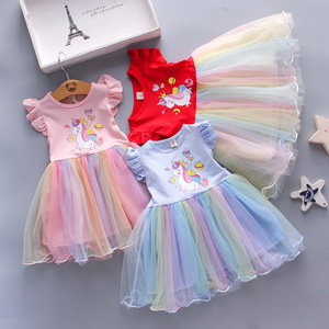 Robe d'été décontractée coréenne pour bébé fille PSJY0, robe de fête pour enfants, fournisseur de vêtements pour enfants en Chine, vêtements de <span class=keywords><strong>cowboy</strong></span> - Product Image 2