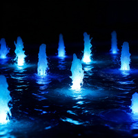 Fontaine d'eau extérieure en acier inoxydable de haute durabilité Water Crown pour hôtel, jardin, piscine, terrasse, décoration paysagère