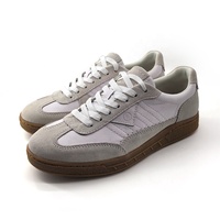 Chaussure en cuir véritable suédé gris foncé, design original de marque, tendance rétro printemps, respirante, légère et résistante à l'usure