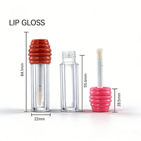 3ml 5ml 7ml Niedliche Bienenstock-Form Lipgloss-Tube Transparenter Reise-Lippenölbehälter Kosmetik-Verpackungsröhrchen mit Pinsel
