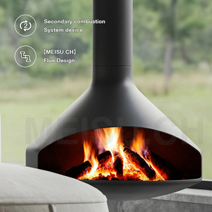 MEISU.CH Customize Heating Decoration Biofuel <strong>Wood</strong> Burning/Atomization/Alcohol/Electronic Indoor Hanging Fireplace - Product Image 4
