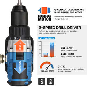 <span class=keywords><strong>Trapano</strong></span> <span class=keywords><strong>a</strong></span> Impatto Cordless Galaxia <span class=keywords><strong>a</strong></span> 2 Velocità, <span class=keywords><strong>20V</strong></span>, Elettrico - Product Image 3