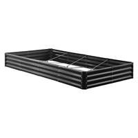 Kit de jardinière surélevée carrée en métal de 12,2 pouces pour l'extérieur, pour légumes et fleurs