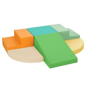 Équipement de jeu et d'activités pour enfants OEM, ensemble de 6 pièces en cuir PU souple, jouets d'escalade pour tout-petits, lavables, pour usage intérieur - Product Image 1