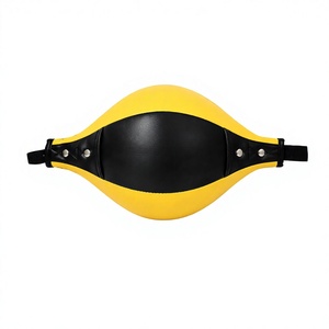 Balón de velocidad de boxeo de PU amarillo y negro con pedestal, para práctica de boxeo, uso universal, equipo de entrenamiento de velocidad al por mayor - Product Image 1