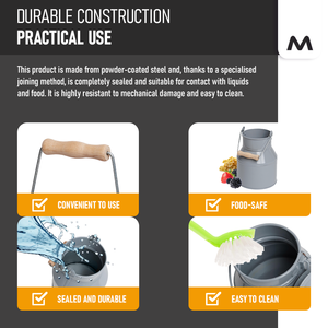 Conteneur de bidon domestique avec poignée de transport 5L-Conteneur de stockage de cruche en tôle d'acier vintage Vase à fleurs décoratif - Product Image 3